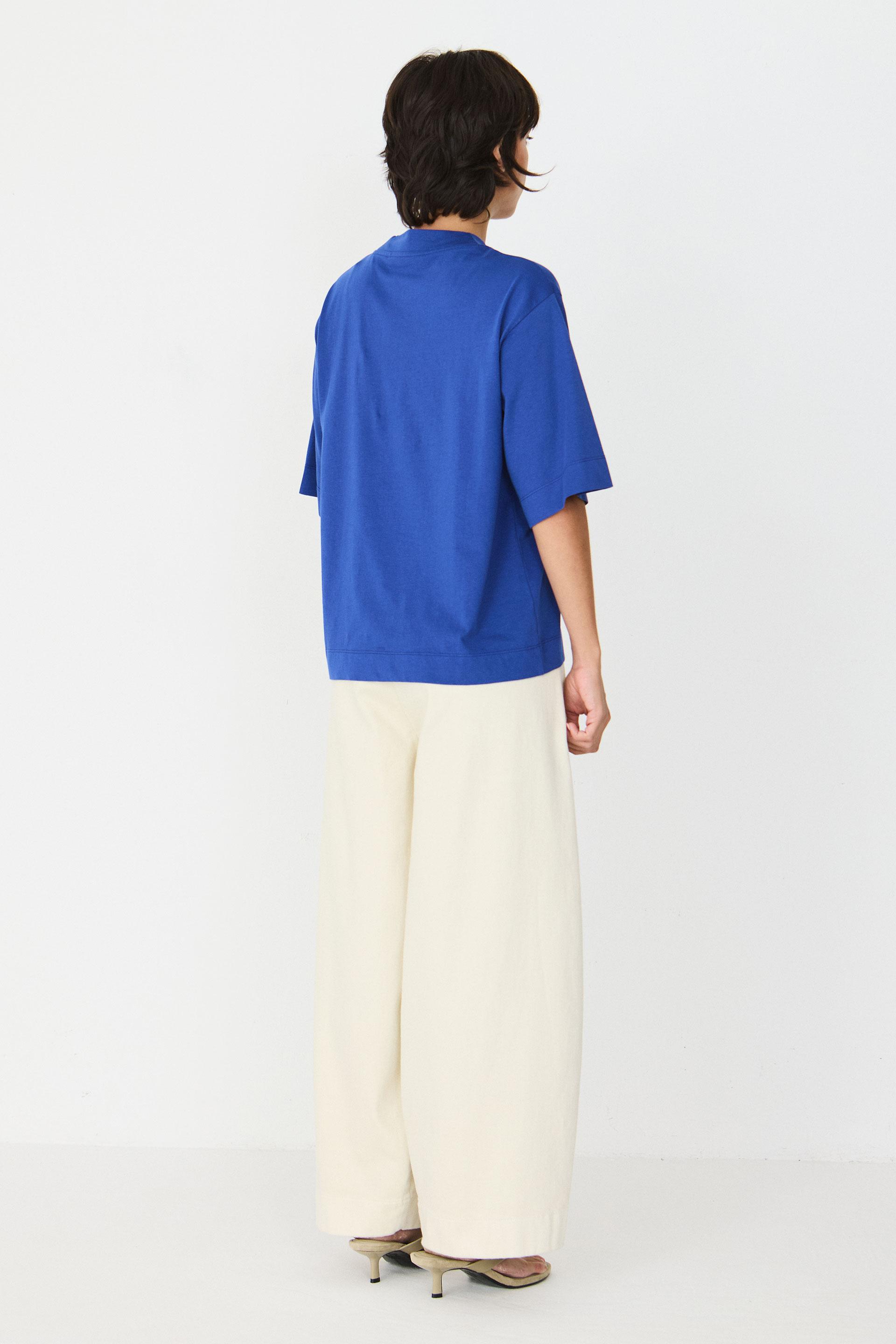 SKFK Zuntz-11-GOTs Shirt Blue Damen Loose Fit T-Shirt blau